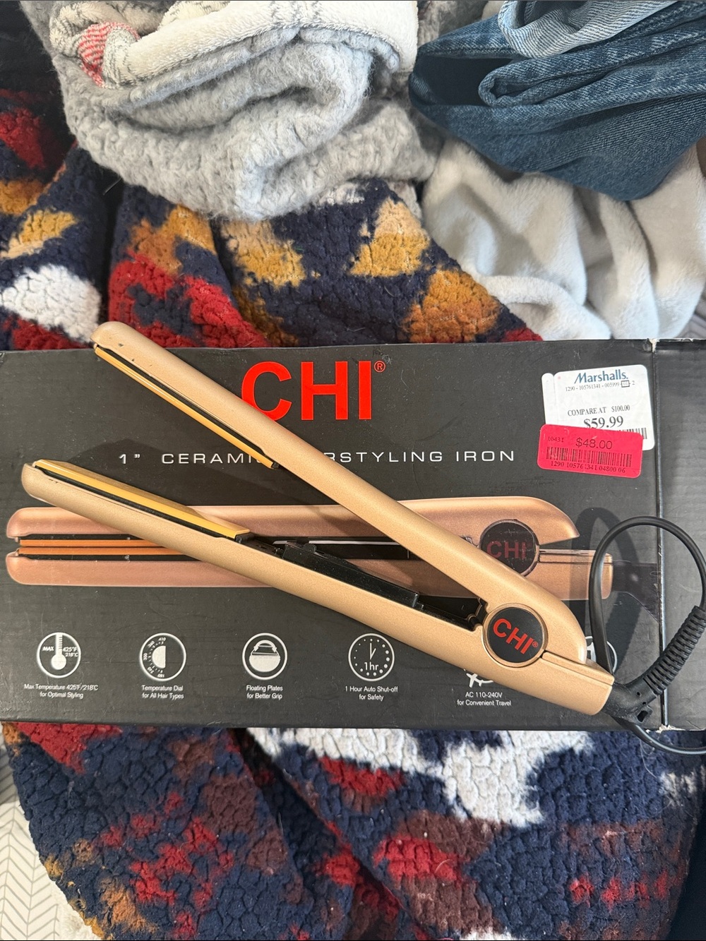 CHI 1" Ceramic Flat Iron - Gold